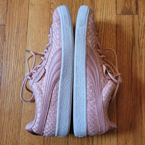 Puma Basket Satin EP Woven‎ Pink Sneakers 10Tennis Shoes Low Top SPEEDCAT - Picture 5 of 8